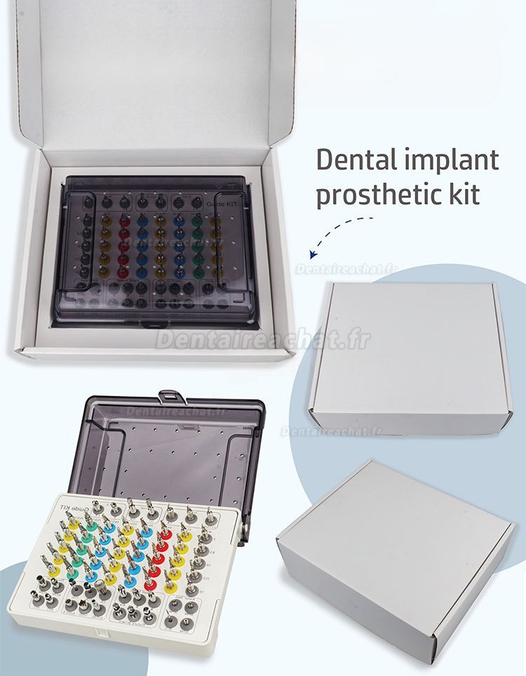 Kits guides pour implants universels dentaires, guide de perforation des tissus, alésoir, guide de forage d'ancrage